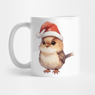 Carolina Wren in Santa Hat Mug